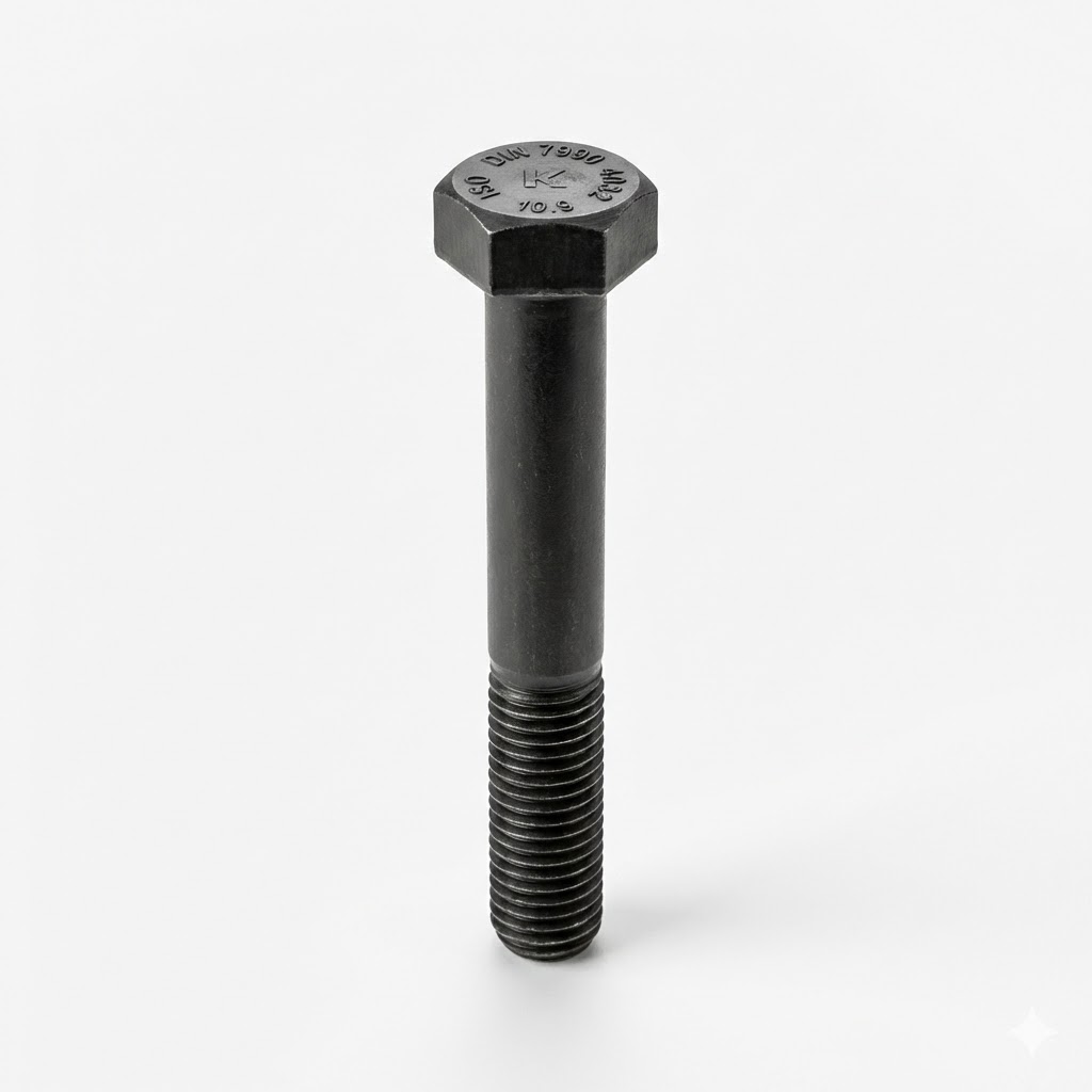 DIN 7990 Altıköşe Başlı Çelik Konstrüksiyon Cıvataları (ISO 4032 Somun Uyumluluğu ile)